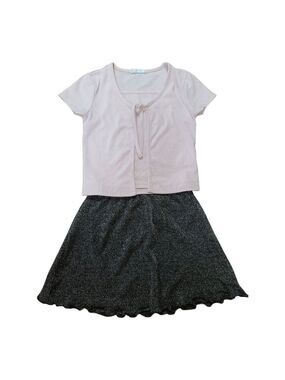 Girls Pink & Black Skirt Set, Size S (6/7) by Art Class